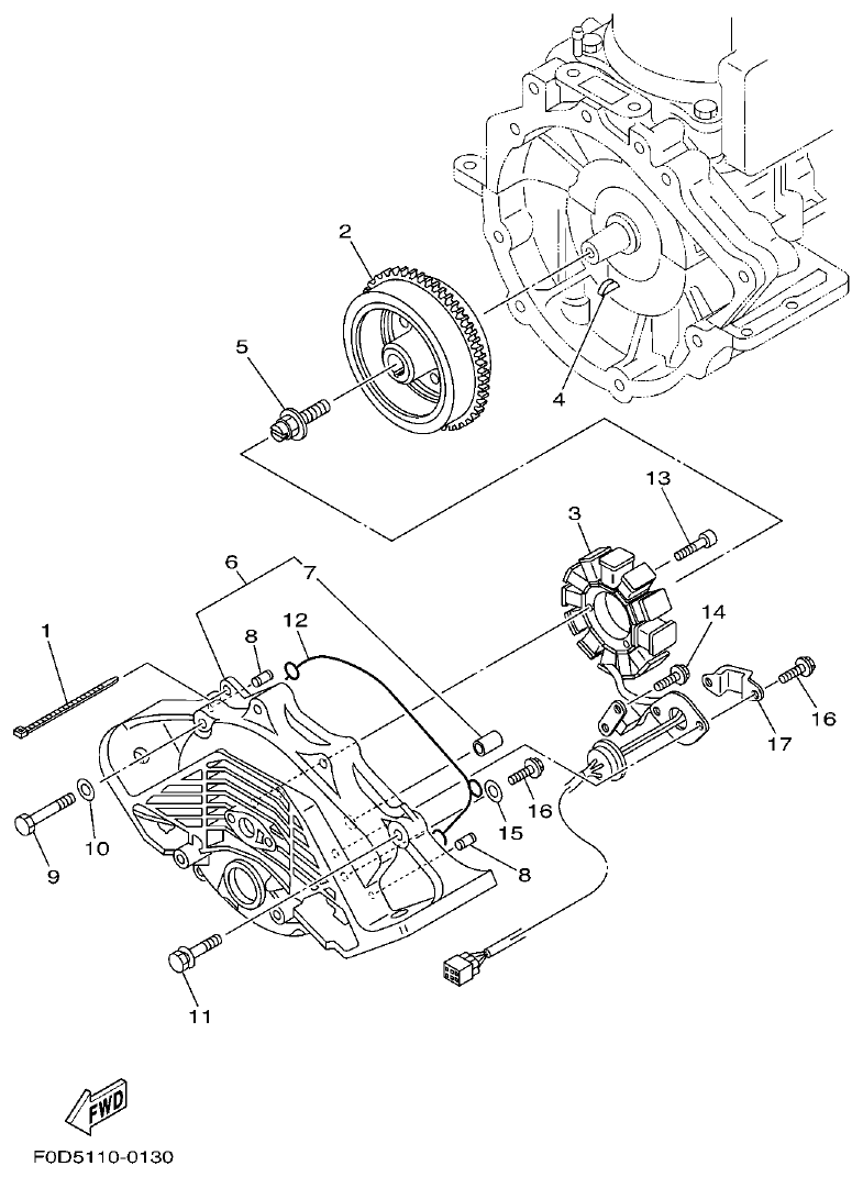 Yamaha A1 GENERATOR parts diagram